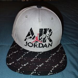 Jordan Air Light Gray and Black Cap